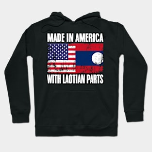 Made In America Vintage Half American Half Laotian Flag Laos Hoodie